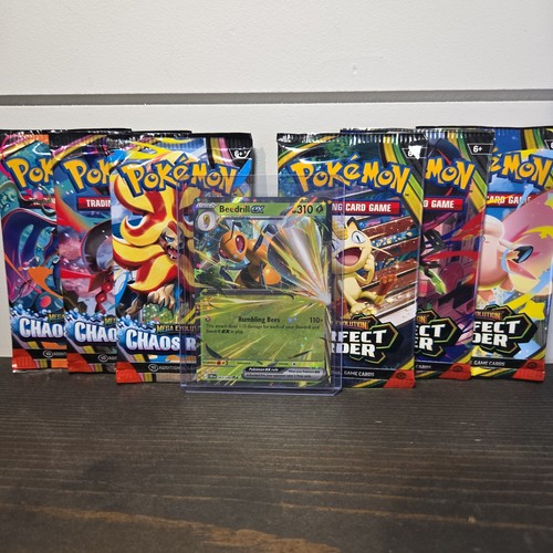 CHAOS RISING & PERFECT ORDER BOOSTER PACKS 💎SEALED💎 BEEDRILL EX 003/086 NM