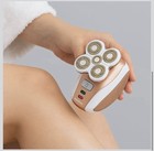 MeetEasy Women's 5-Head Rotary Shaver, Rechargeable USB, Rose Gold/White — photo 3