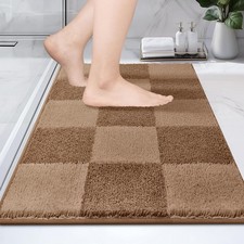 Bath Rug 20x30 Soft Shaggy Non Slip Absorbent Carpet Mat for Bathroom Floor