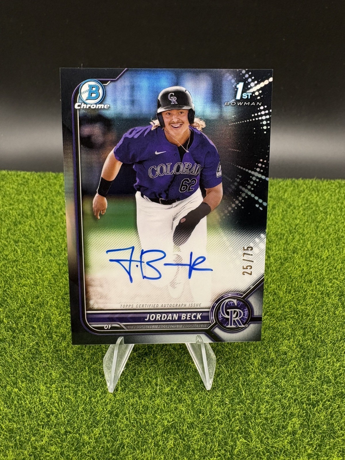 2022 Bowman Draft - Chrome Draft Auto Jordan Beck #CDA-JBE Black Refractor /75