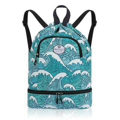 Ultralight Drawstring Backpack Gym Travel Water Resistant Shoe Basketball