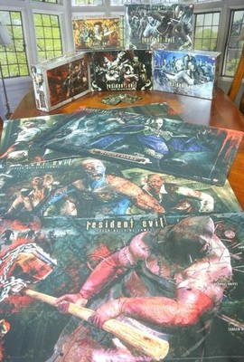 RESIDENT EVIL Deck Build Game 11 FOIL PROMO Cards 6 RARE Game Mat Playmat Board