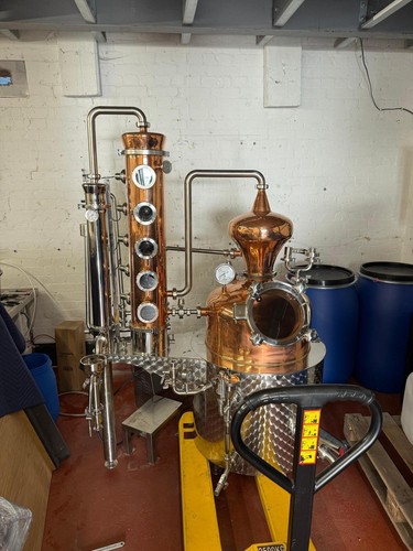 100L Hybrid Copper Pot Still with Plate Column - Gin Vodka Rum Whisky Distillery