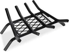 G GOOD GAIN Fireplace Grate Ember Retainer 15.5" Heavy Duty Cast Iron Indoor Chi