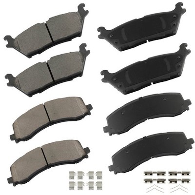 Front Rear Ceramic Brake Pads For 22-2023 Lincoln Navigator Ford F-150 Lightning
