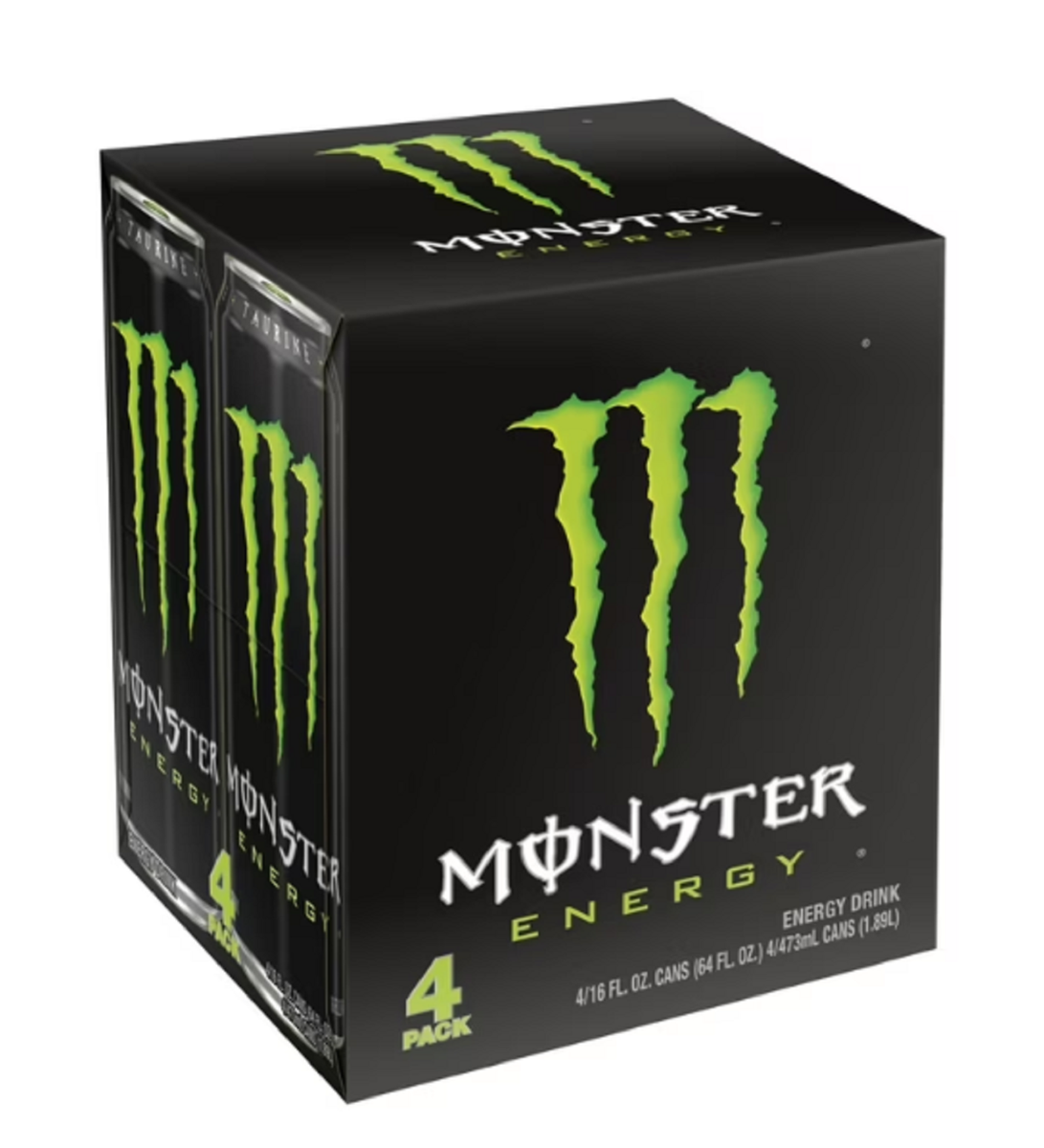 Monster Energy, Original, Energy Drink, 4 Pack - 16 Fl Oz | eBay