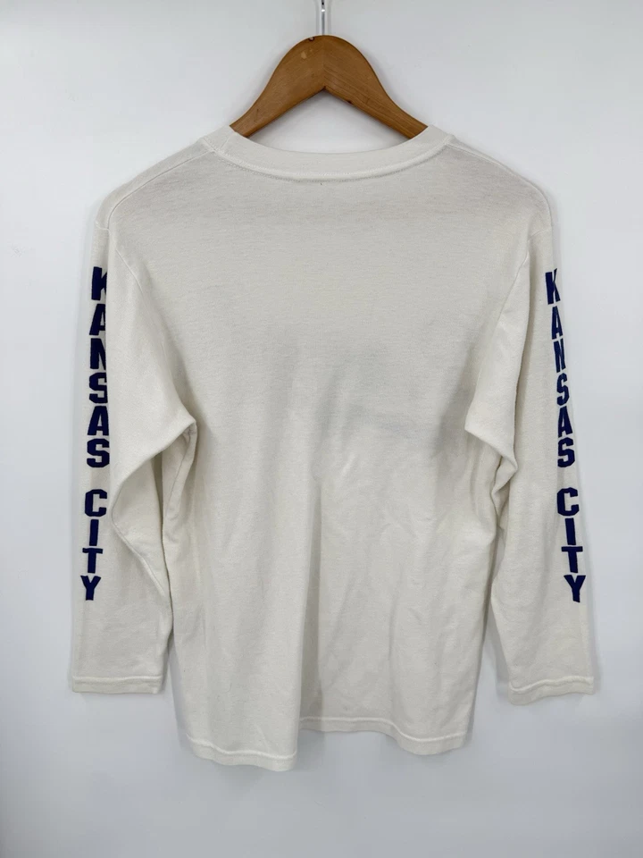 Vintage 1980s Kansas City Royals MLB Sand-Knit Long Sleeve T-Shirt Size Medium - Image 2 of 4