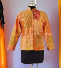 Indian Patchwork Kantha Jacket, Soft Silk Kantha Jacket, Cotton Bath Robe Kimono