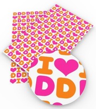 Dunkin Donuts FAUX LEATHER SHEET 8" X 12" PRINTED 1062611 LITCHI TEXTURE