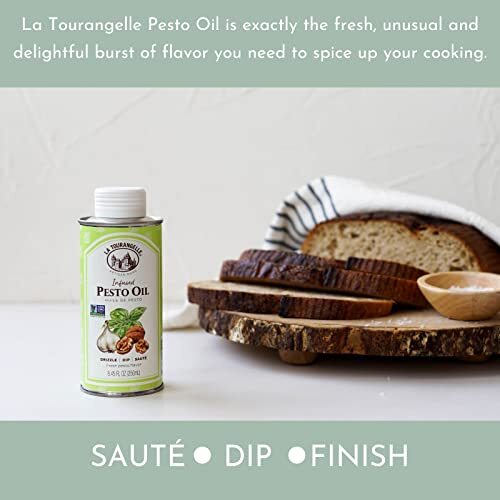 La Tourangelle Pesto Oil Drizzle onto Pasta and Salads Dipping 8.45 Fl Oz - Picture 5 of 11
