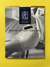 Hilliard Hanson Medium Support Pantyhose Navy Blue Sz B Control Top