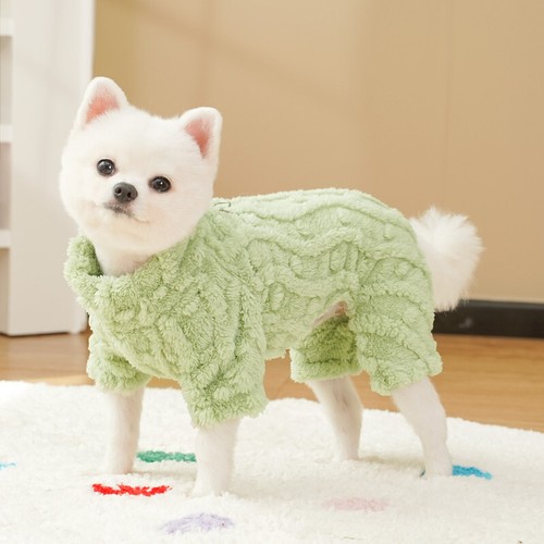 Haustier Hund Katze Winter warme Fleece Weste Kleidung Welpe Plüsch Pullover Mantel Overall/ - Bild 11 von 27