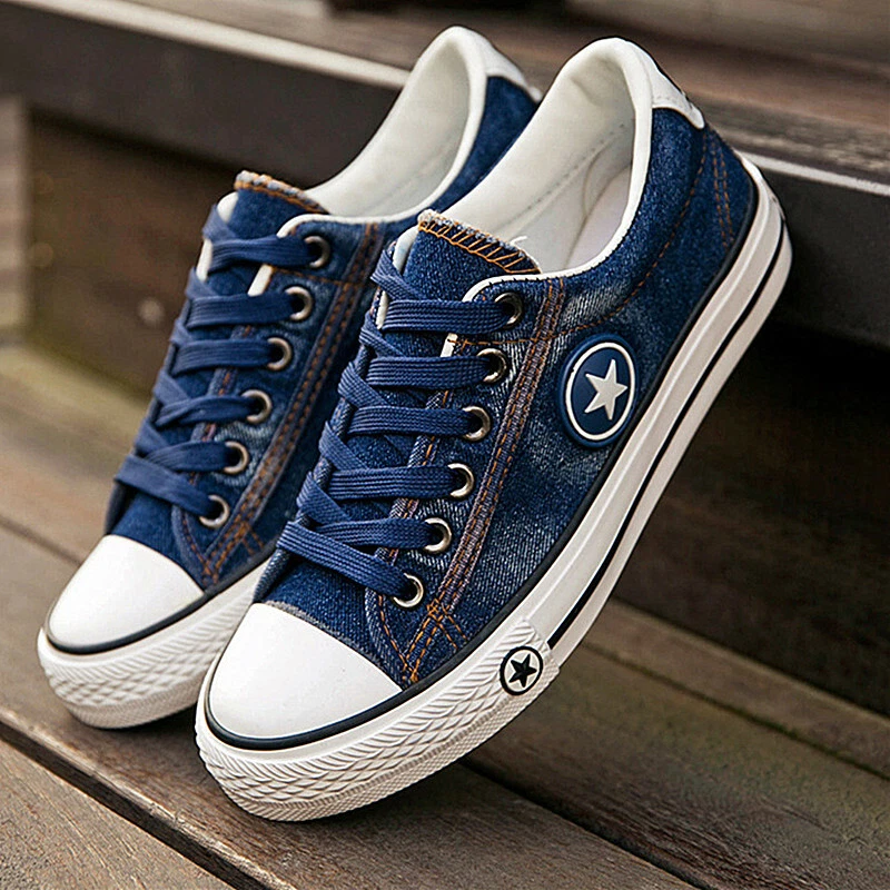 Summer Women Sneakers Denim Canvas Shoes Female Stars Lace Up Ladies Casual