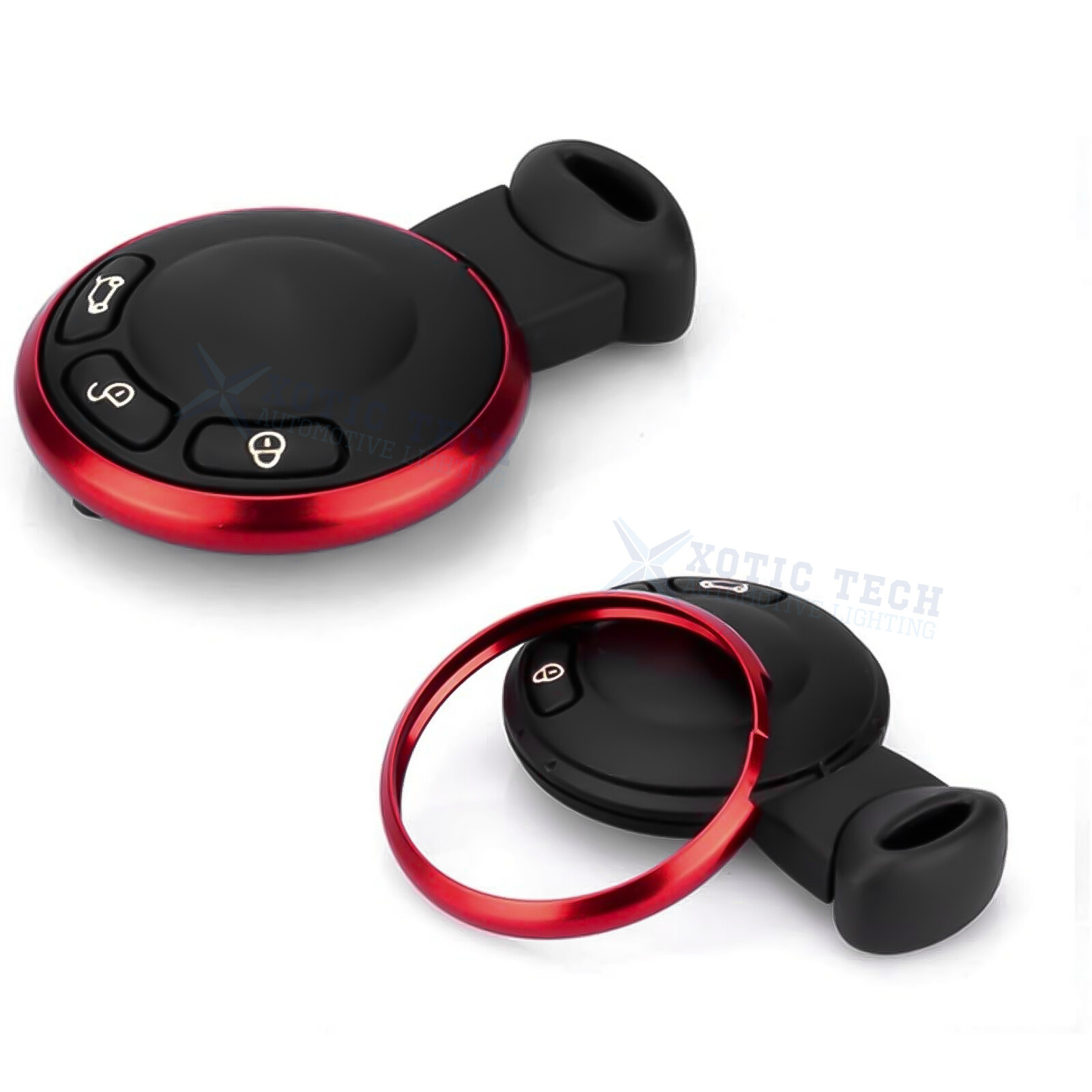 Red Aluminum Remote Smart Key Ring Rim Cover For Mini Cooper JCW R55 ...