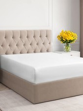 Cal King Size Fitted Bed Sheet - Hotel Luxury Single Fitted Sheet Only - Fits...