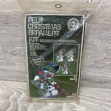 Felt Christmas Ornament Kit Snowman 4164 Holiday Industries Vintage