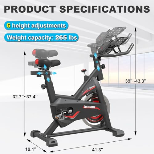 GOFLYSHINE Exercise Bikes Stationary,Exercise Bike for Home Indoor Cycling  Bike