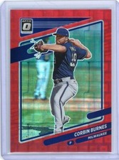 2021 Donruss Optic Corbin Burnes Milwaukee Brewers Red Pandora #23/99 Card #144