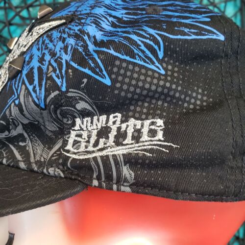 VINTAGE MMA Elite Mütze Größe S / M 22" NIETEN schwarz blau silber grau - Bild 8 von 12