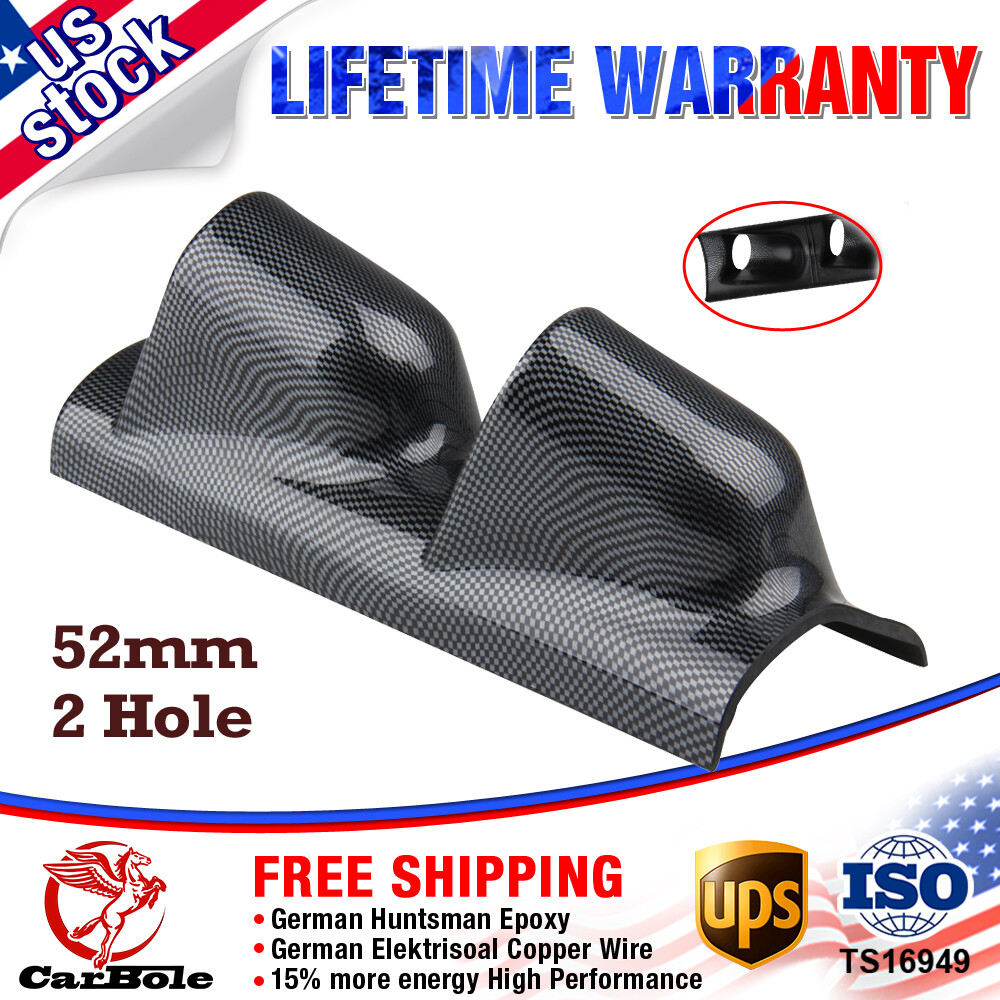 Triple Pillar Gauge Pod Universal Heavy Duty Racing Sport Meter Gauge Pillar Mount Pod Holder Bracket Gauge Holder Single Hole/Dual Hole/Triple Hole (Optional)(Dual Control 52mm Gauge Mount