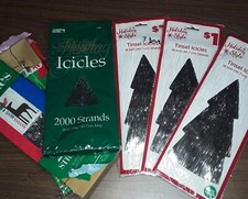 Christmas Tree Tinsel Mixed Holiday Style Tinsel Icicles 1000 18 Inch Silver