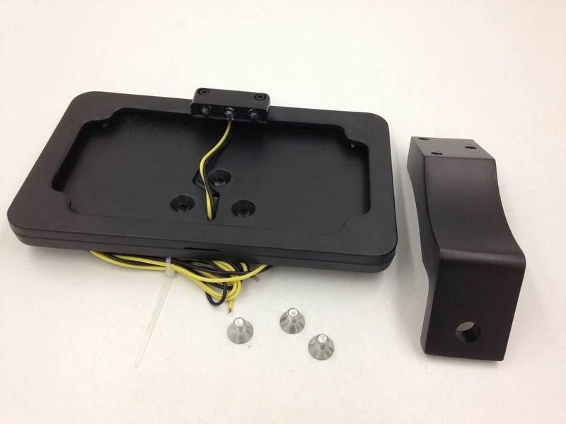 Black Side Mounted LED License Plate Bracket For HONDA CBR600 900 929 954 1100 - Image 2 of 4