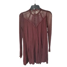 Small Kimchi Blue Urban Outfitters Burgundy Lace  Mini A-Line Swing Dress