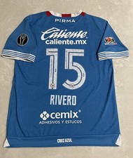 PIRMA CRUZ AZUL RIVERO SOCCER JERSEY PLAYER VERSION SIZE LARGE 60 AÑOS MEXICO