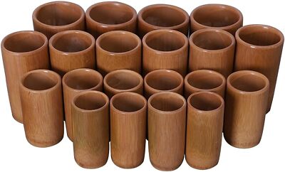 20 Pcs Boiled Bamboo Massage Cupping Set Carbonized Bamboo Traditional Vacuum
