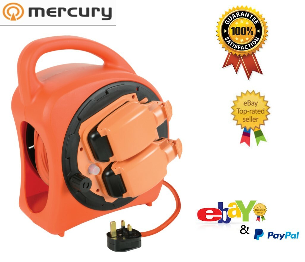 1x 20m Weatherproof 2Mains Sockets Outdoor Extension LEAD WITH BOX IP54