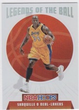 SHAQUILLE O'NEAL Lakers LEGENDS OF THE BALL Basketball Card 2019 NBA Hoops SHAQ!