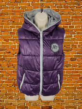 Womens Aeropostale Size Small S Purple Zip Casual Quilt Padded Gilet Bodywarmer