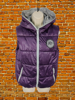 DAMEN AEROPOSTALE GRÖSSE S LILA REISSVERSCHLUSS FREIZEIT QUILT GEPOLSTERTE WESTE BODYWARMER