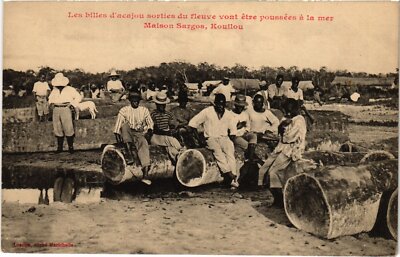 PC FRANZÖSISCHER KONGO MAISON SARGOS KOUILOU BILLES ACAJOU POUSSÉES A LA MER (a61727)