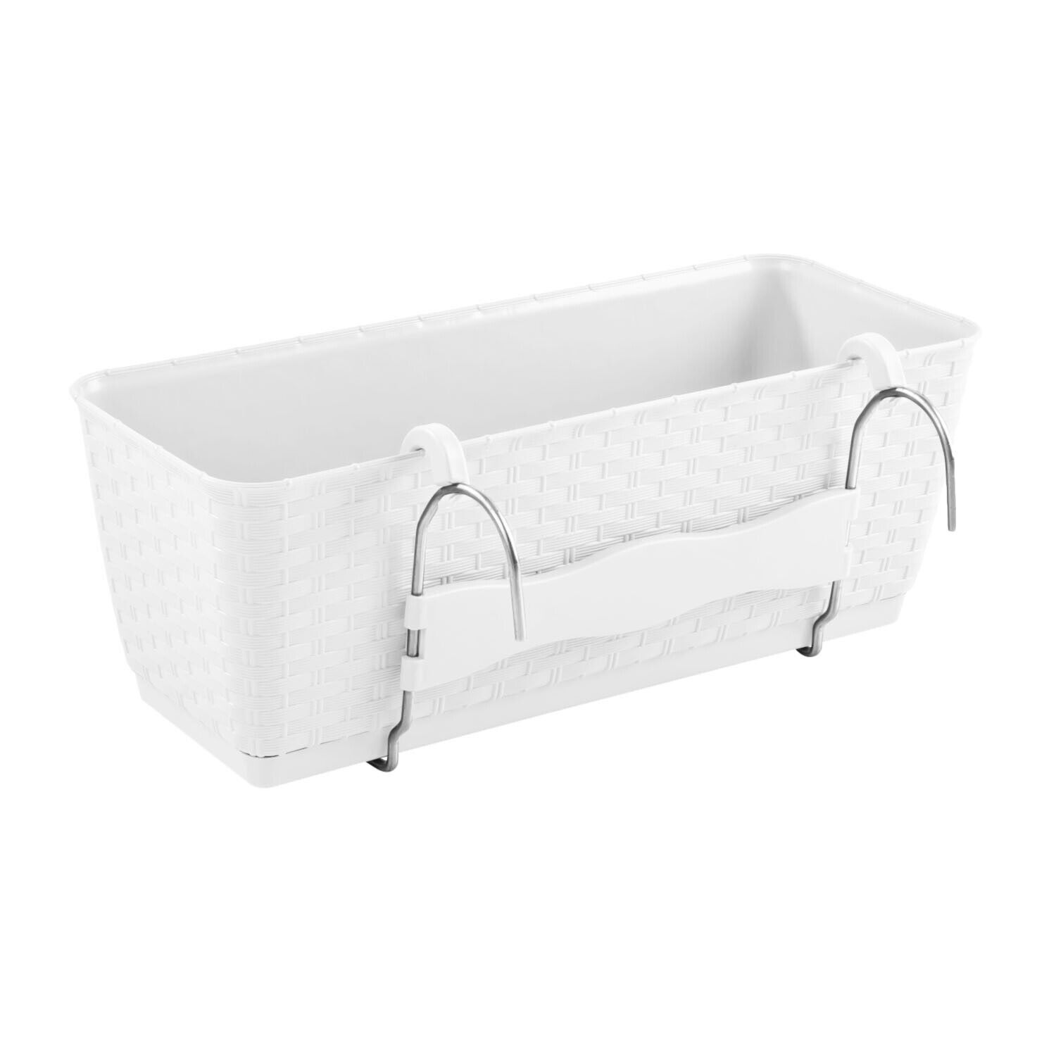 Vaso da ringhiera balcone box vaso sospeso RATOLLA DRL500PW bianco