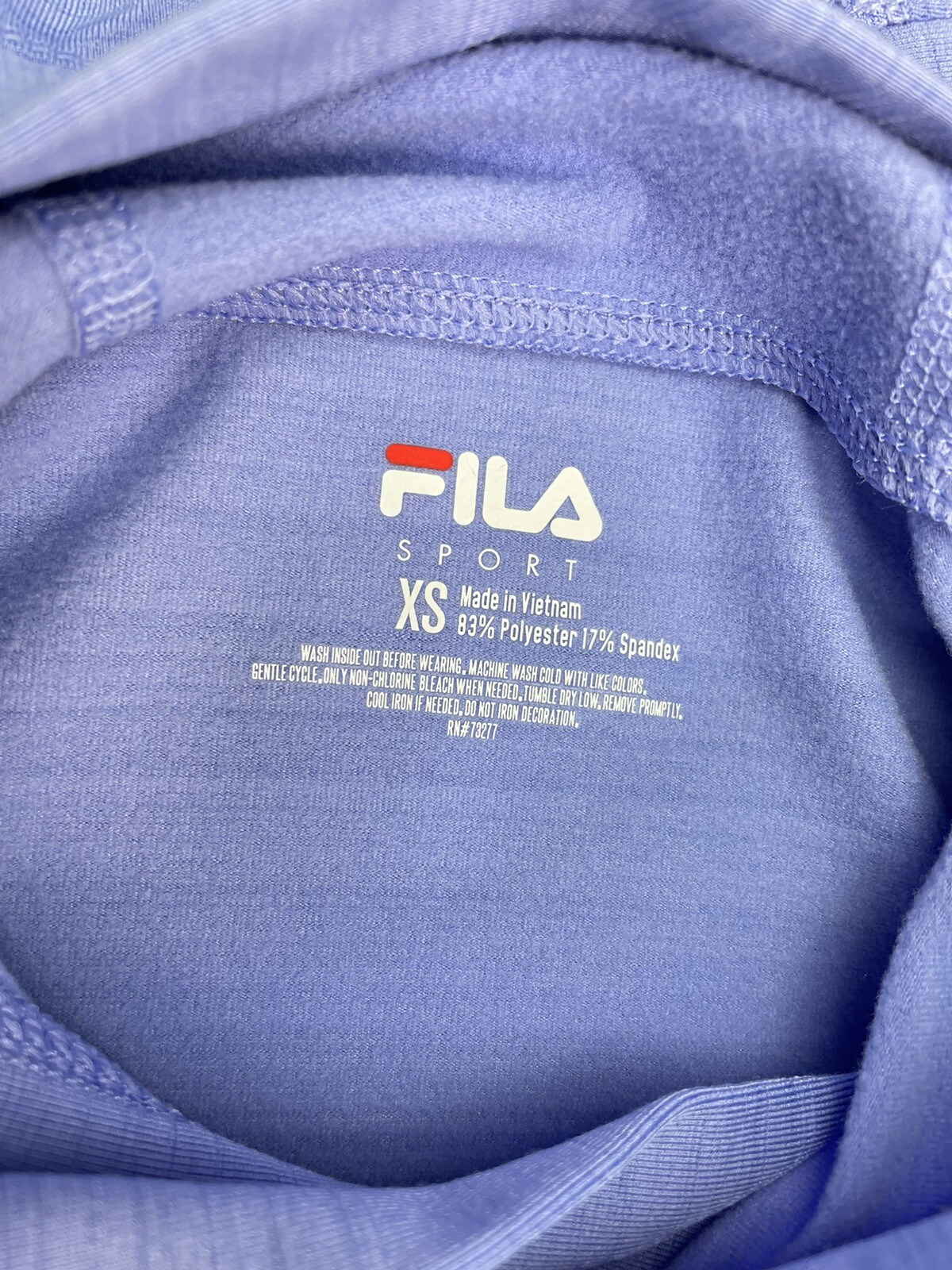 FILA SPORT~ Felpa con cappuccio pullover blu donna taglia XS abbigliamento attivo