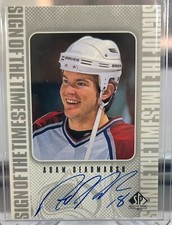 ADAM DEADMARSH 1999 Upper Deck SP Authentic Sign Of The Times Autograph ￼