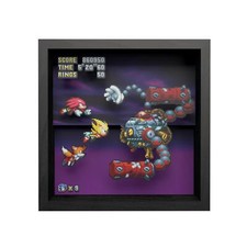 Marcos de píxeles Sonic Mania Heroes vs Dr Eggman 9x9 Shadow Box arte