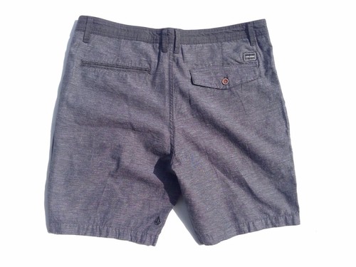 Men's Volcom Lowell Chinos Khakis Walk Shorts Striped Heather Size 36 - Picture 2 of 2