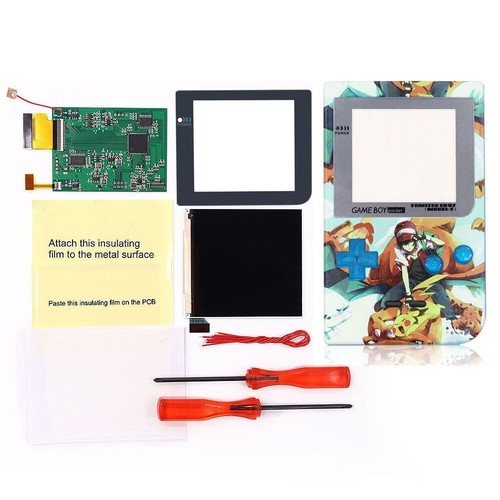 Game Boy Pocket Retro Pixel Backlight IPS Q5 Screen Kit+ UV Customize Shell - Picture 16 of 19
