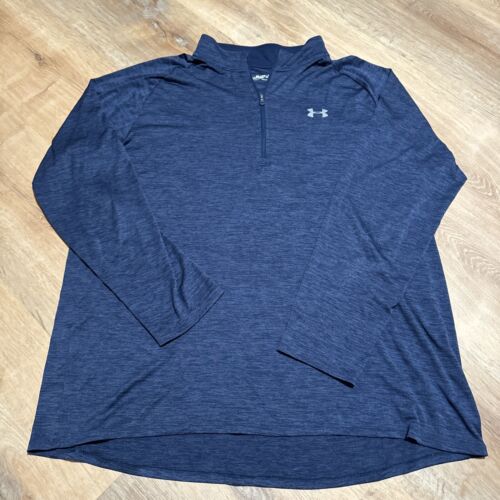 Under Armour Quarter Zip Pullover Navy Blue Mens Size 3XLT - Picture 1 of 10
