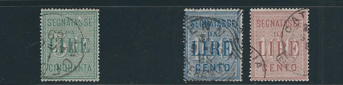 ITALY 1884-1903 POSTAGE DUES (Sc J21 J23-24) F USED | eBay