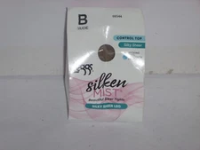 Leggs Silken Mist Control Top Silky Sheer Leg Pantyhose NUDE Size B 98544
