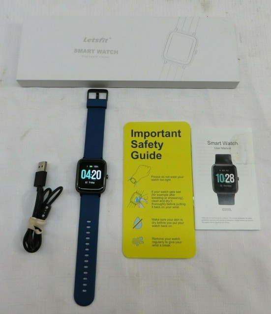 Letsfit ID205L 1 3 Touch Screen Smart Watch Fitness Tracker With Heart
