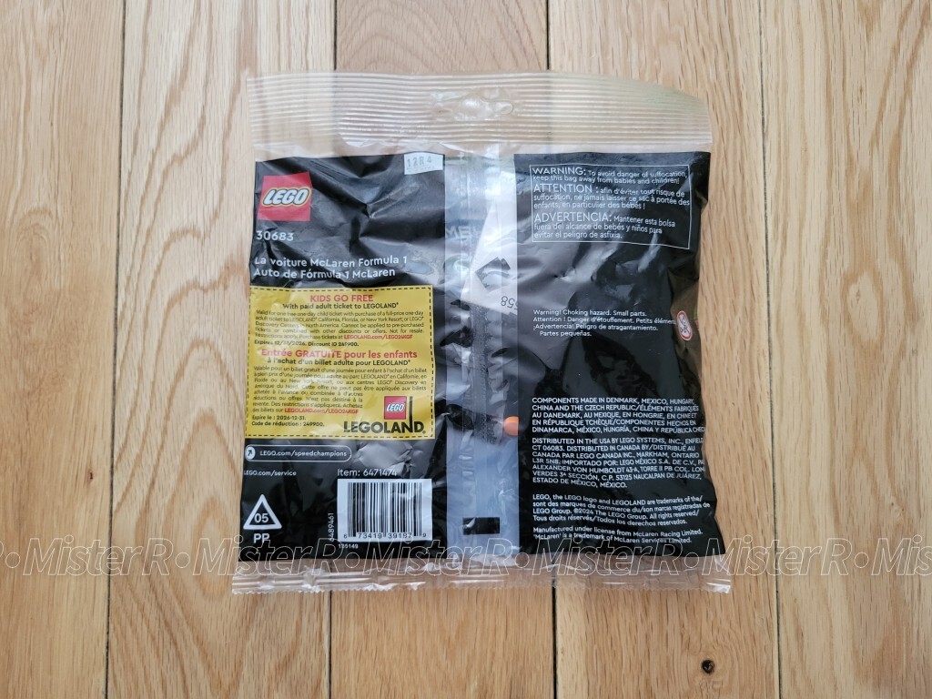 LEGO Speed Champions • McLaren Formula 1 Car • 2024 Polybag