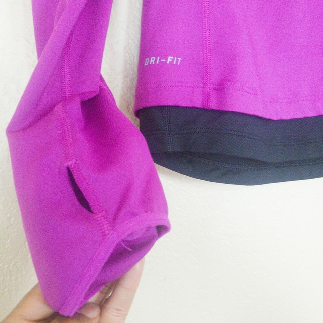 Women's Nike Dri Fit Reflective Running Top Small Thumb Holes Hand Warmers EUC | eBay