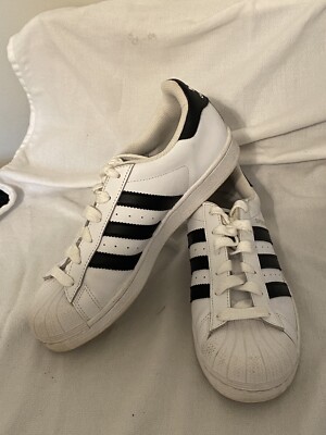 Adidas Superstar White Black Shell Toe Sneakers Men’s Size 11 C77153 Adidas Superstar Shoes Mens Size 6 White Black C77153  main image 2