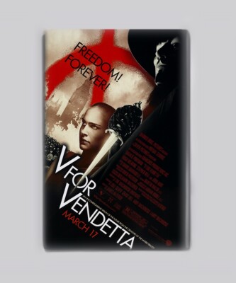 V FOR VENDETTA (2006) / CAST - 2'' x 3'' MOVIE POSTER MAGNET (comic sci-fi action)