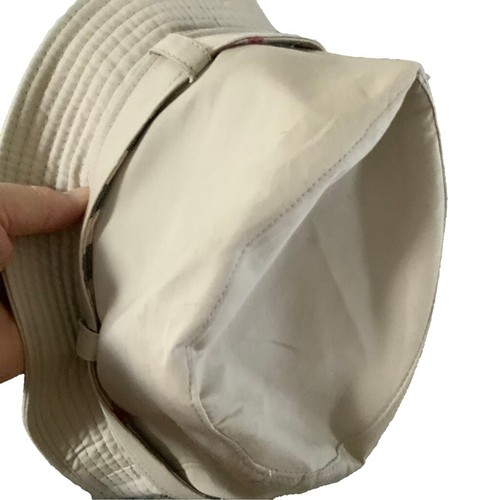 Burberry Cotton Gabardine Fedora Hat Size Large Check Liner - Picture 4 of 11