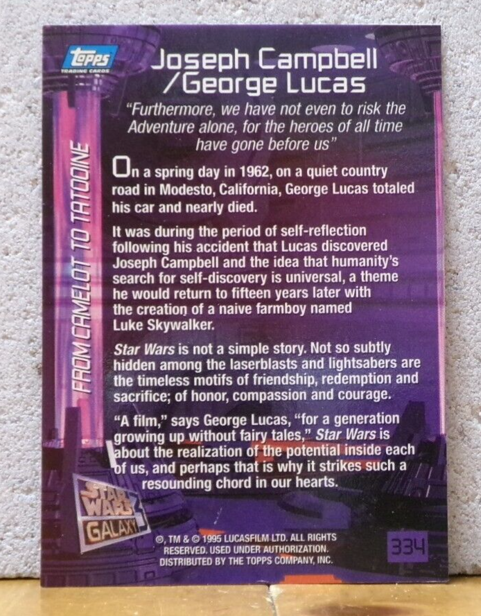 STAR WARS GALAXY ORIGINAL TRILOGY ART TRADING CARD GEORGE LUCAS